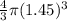 \frac{4}{3} \pi (1.45)^3