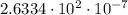 2.6334 \cdot 10^2 \cdot 10^{-7}