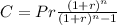C=Pr\frac{(1+r)^{n}}{(1+r)^{n}-1}