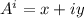 A^i = x + iy