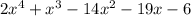 2x^4+x^3-14x^2-19x-6