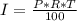 I=\frac{P*R*T}{100}