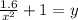 \frac{1.6}{x^{2} } + 1 = y