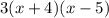 3 (x + 4) (x-5)