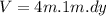 V=4m.1m.dy