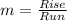 m=\frac{Rise}{Run}