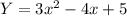 Y=3x^2-4x+5