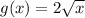 g(x)=2\sqrt{x}