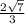 \frac{2\sqrt{7} }{3}