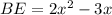 BE = 2x^2 -3x