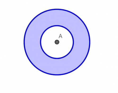 Acircle with radius of 2cm sits inside a circle with radius of 4cm what is the area of the shaded re