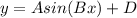 y=Asin(Bx)+D