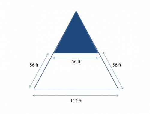 An auditorium is in the shape of an equilateral triangle. the stage extends from one vertex of the t