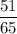 \dfrac{51}{65}