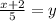 \frac{x+2}{5}=y