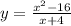 y=\frac{x^{2}-16 }{x+4}