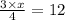 \frac{3\times x}{4} = 12