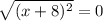 \sqrt{(x+8)^{2} } = 0