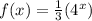 f(x)=\frac{1}{3} (4^x)