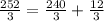 \frac{252}{3}=\frac{240}{3}+\frac{12}{3}