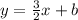 y =  \frac{3}{2} x + b