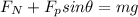 F_{N} +F_{p} sin\theta=mg