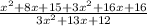 \frac{x^{2}+8x+15+3x^2+16x+16}{3x^{2}+13x+12}