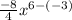 \frac{-8}{4} x^{6-(-3)}