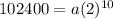 102400=a(2)^{10}