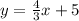 y=\frac{4}{3}x+5