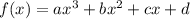 f(x)=ax^3+bx^2+cx+d