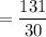 = \dfrac{131}{30}