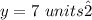 y=7\ units\^{2}