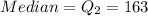 Median=Q_2=163