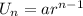 U_{n}=ar^{n-1}