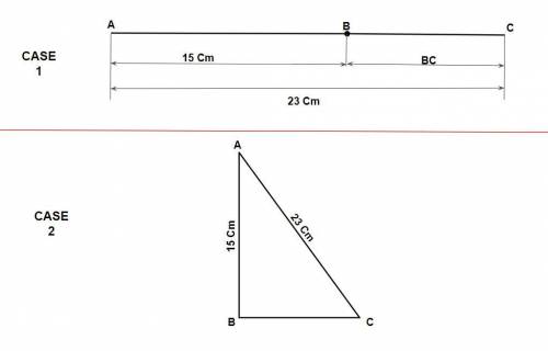 If ab=15 and ac=23 find the length of bc