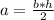 a=\frac{b*h}{2}