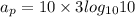 a_{p}=10\times 3log_{10}10