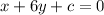 x + 6y + c = 0