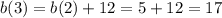 b(3)=b(2)+12=5+12=17