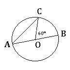 Ab id a diameter of a circle centered at o. c is a point on the circle such that angle boc is 60 deg