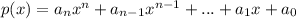 p(x)=a_nx^n+a_{n-1}x^{n-1}+...+a_1x+a_0