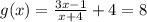 g(x)=\frac{3x-1}{x+4}+4=8