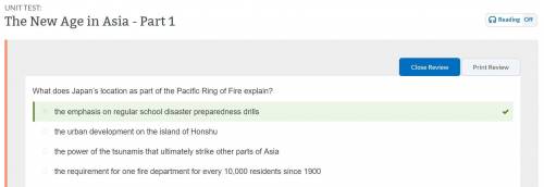 What does japan’s location of the pacific ring of fire explain