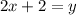 2x+2=y