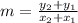 m=\frac{y_2+y_1}{x_2+x_1}