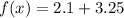 f(x)=2.1+3.25