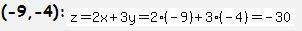 What is the minimum value for z= - x+3y