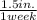 \frac{1.5 in.}{1 week}