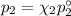 p_{2} = \chi_{2}p_{2}^{\circ}